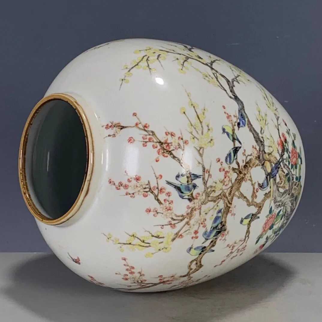 Jingdezhen Ceramic Vase Chinese Home Decor for Living Room & Foyer Flower ArrangementT260227