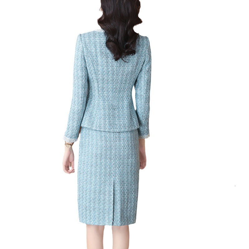Autumn Small Fragrance Women Suits With Skirt Sets Fashion Tweed Set Woman 2 Pieces Suit Slim Coats And Mini Skirts Female 240109CJ