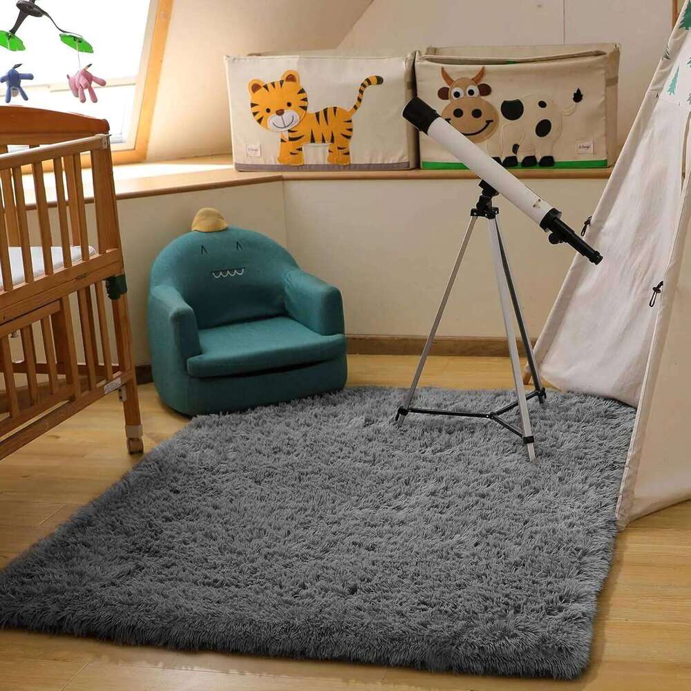 VIKAMA Modern Simple Tie-Dyed Plush Bedroom Living Interior Floor Mat Home Decoration Children's Room Soft Carpet H260227 - view 6