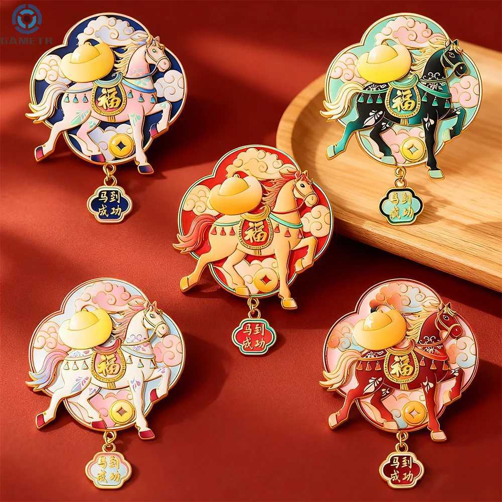 Year of the Horse Refrigerator Magnet Chinese Spring Festival Blessing Gift for Home DecorT260227