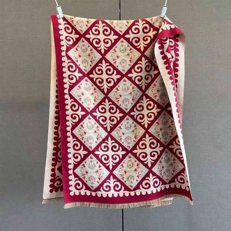 Versatile Faux Cashmere Scarves Shawl for Women Autumn Winter Multi-Functional Neck-Protecting Warm Windproof Scarf Z260226
