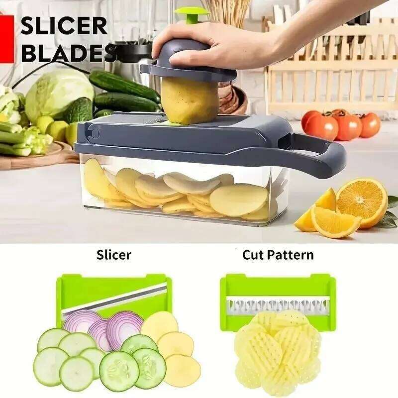 Handle Pcs Set Grate Onion Food Chopper Kitchen Vegetable Slicer Dicer Cut Potato Shredder