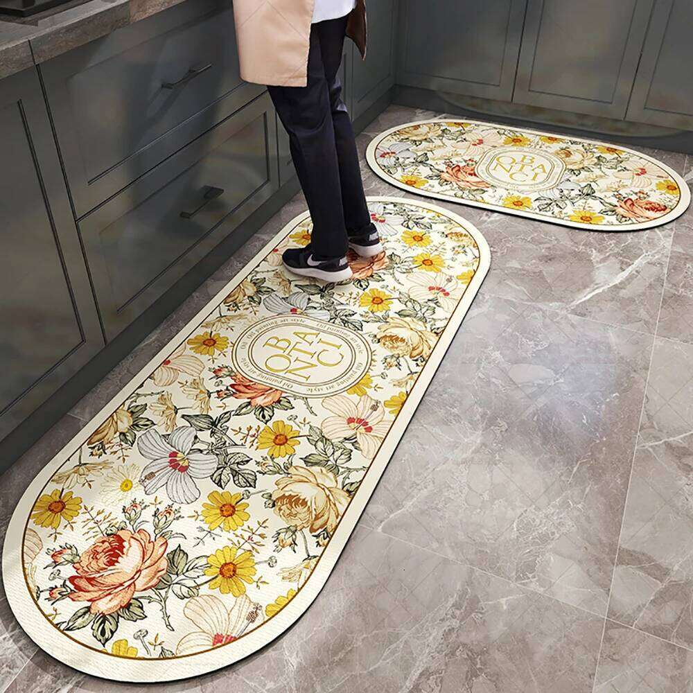 Absorbent Non-slip Floor Mat Absorb Oil Kitchen Long Area Rug Bedroom Carpet Entrance Doormat Home Decor Room Tapis H260226