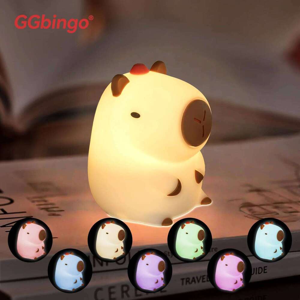 New Portable Silicone Pat Night Light with 3 Brightness Modes ABS Material Rechargeable 1200mAh Battery for Home Travel Bedroom Z260227