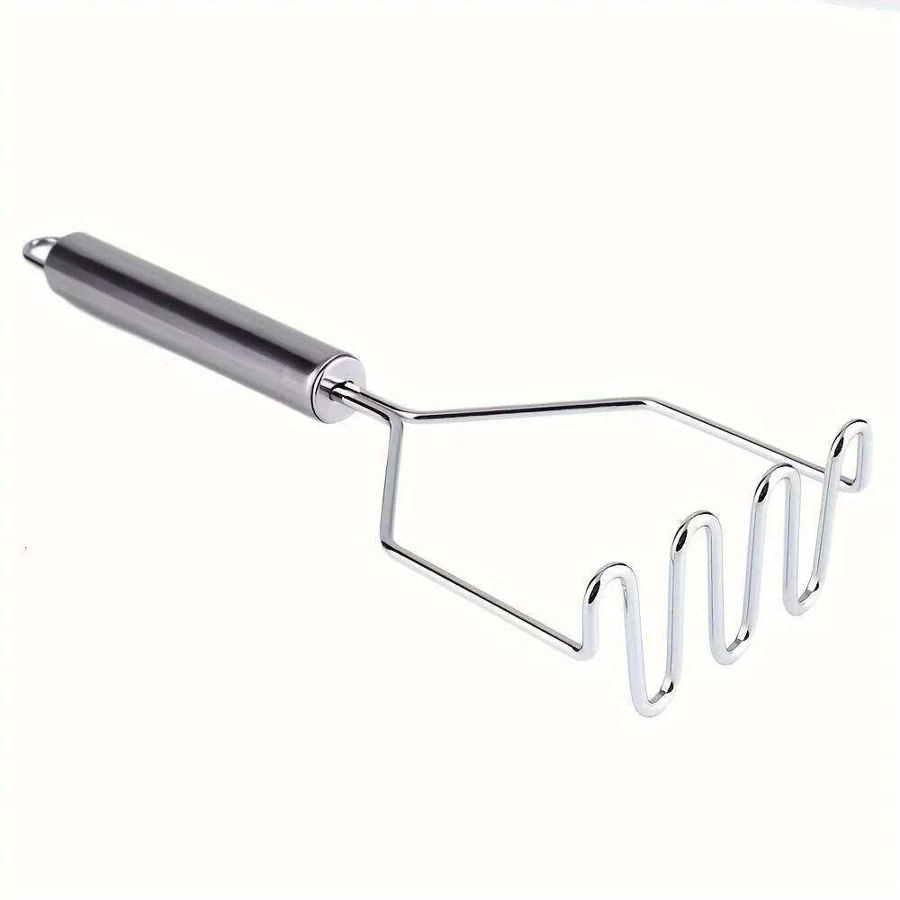 1pc Stainless Steel Wave Potato Masher Ideal for Vegetable and Fruit Puree - Kitchen Essentials,Durable Kitchenware