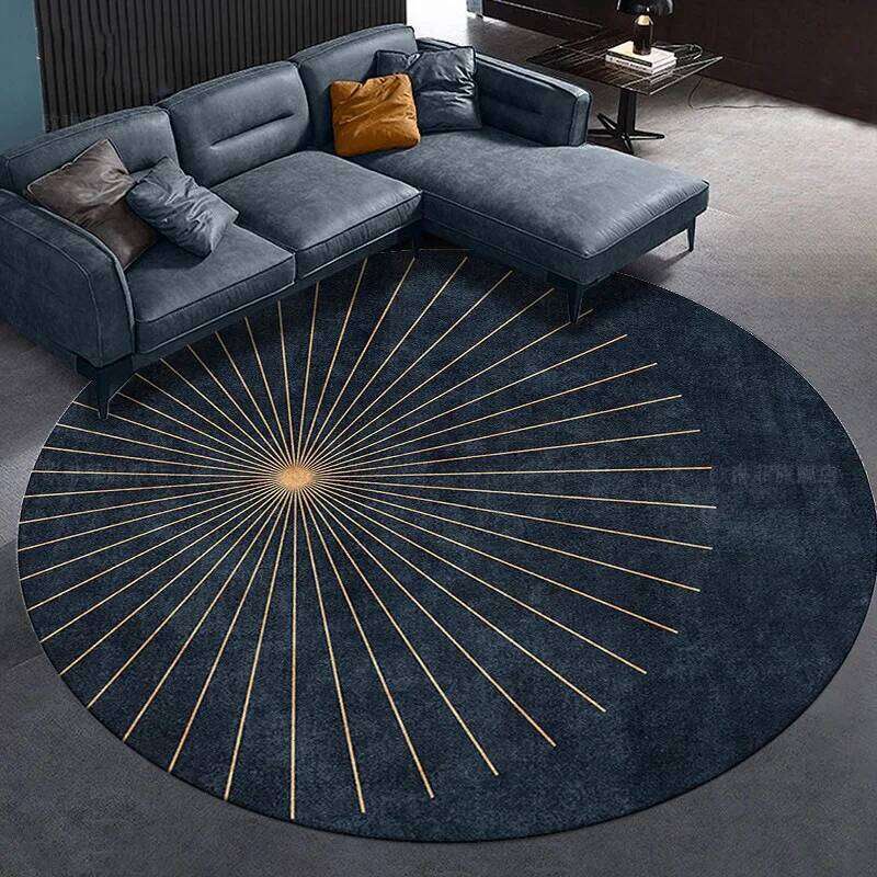 VIKAMA Round Crystal Velvet Carpet Soundproof & dirty-resistant Rug Office Computer Swivel Chair Rocking Table Study Bedroom Mat H260226