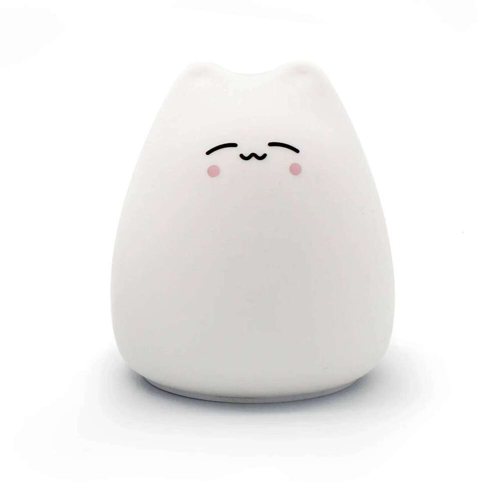 Touch Night Colorful Cat Animal Light Led Cartoon Silicone Lamp Bedroom decoration lights Bedside lighting Z260227