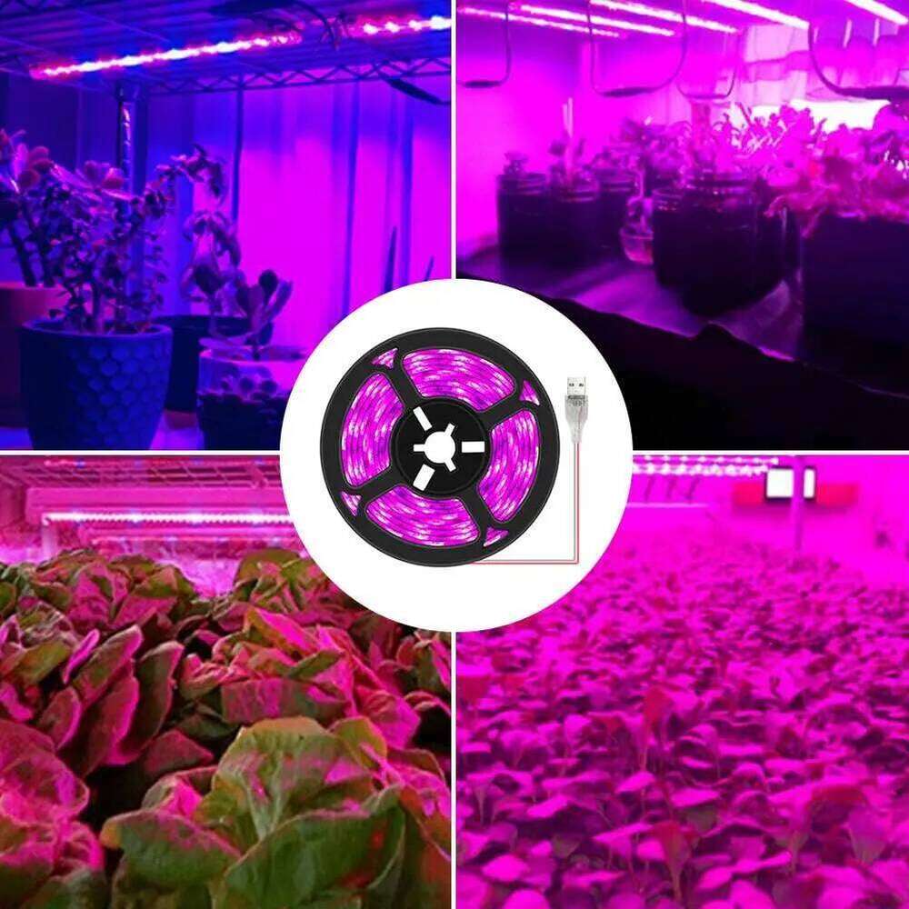 Plant Light Strip 5V USB 1-5m Full Spectrum LED Chip For Greenhouse Flower Seedling Grow Tent Hydroponic Z260226