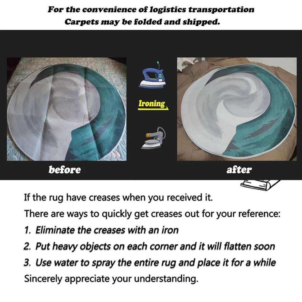 VIKAMA Bohemian Retro Carpet - Large Area Bedroom, Living Room Slippery Carpet, Lounge Floor Mat, Home Decoration H260226