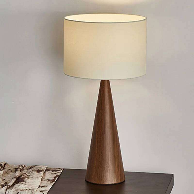 Vintage Table Lamp E27 Bulb Bedside Lights 62cm Height Lighting 30cm Diameter Fabric Shade Iron Base For Living Room Home Decor Z260227