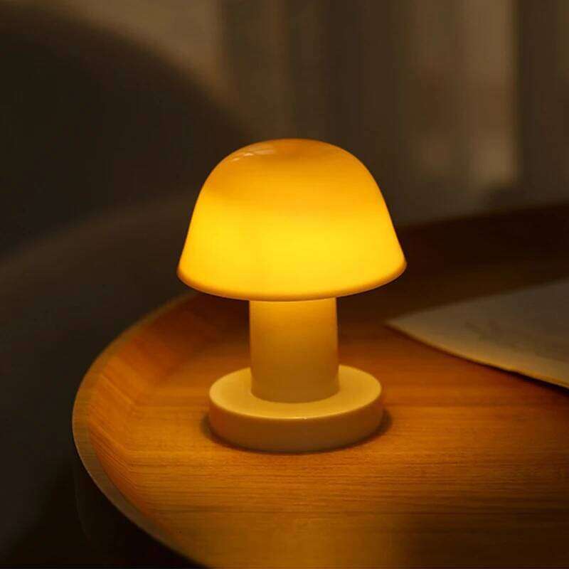 Mini Desktop Sunset Lamp Creative Battery Power Supply Mushroom Style Led Night Light for Coffee Bar Home Decor Bedroom Z260227