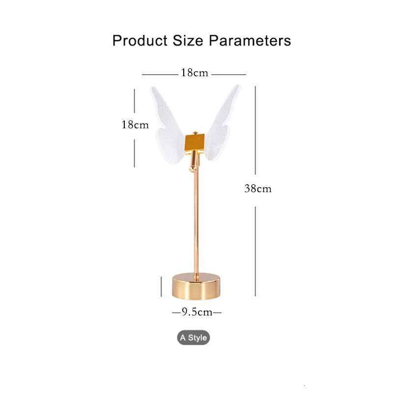 Butterfly Table Lamp Retro Gold Acrylic Desk Lamps Hotel Villa Art For Living Room Bedside Desktop Decor Led Night Lights Z260227