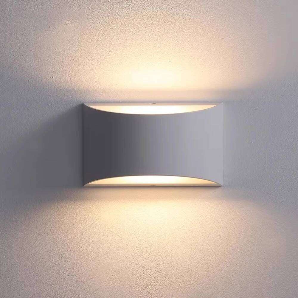 Aluminum LED Indoor Bedroom Living Room Light Modern Simple 6W White Black Wall Lamp Lighting Fixture Z260227