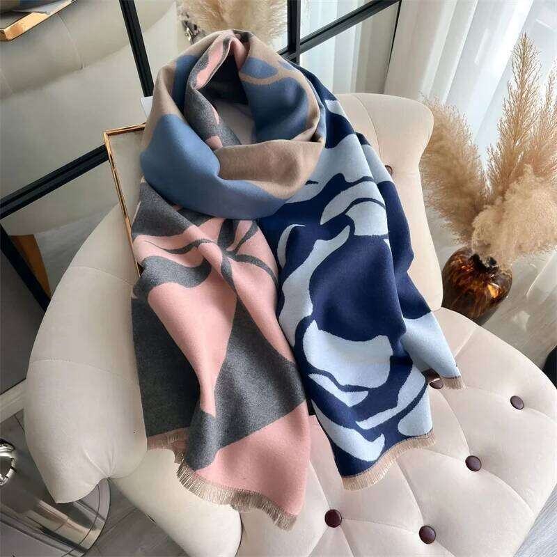 NEW Brand Warm Cashmere Poncho Shawl Scarf Luxury Print Thick Pashmina Winter Blanket Wraps Bufanda Casual Hijab Stoles Echarpe Z260226