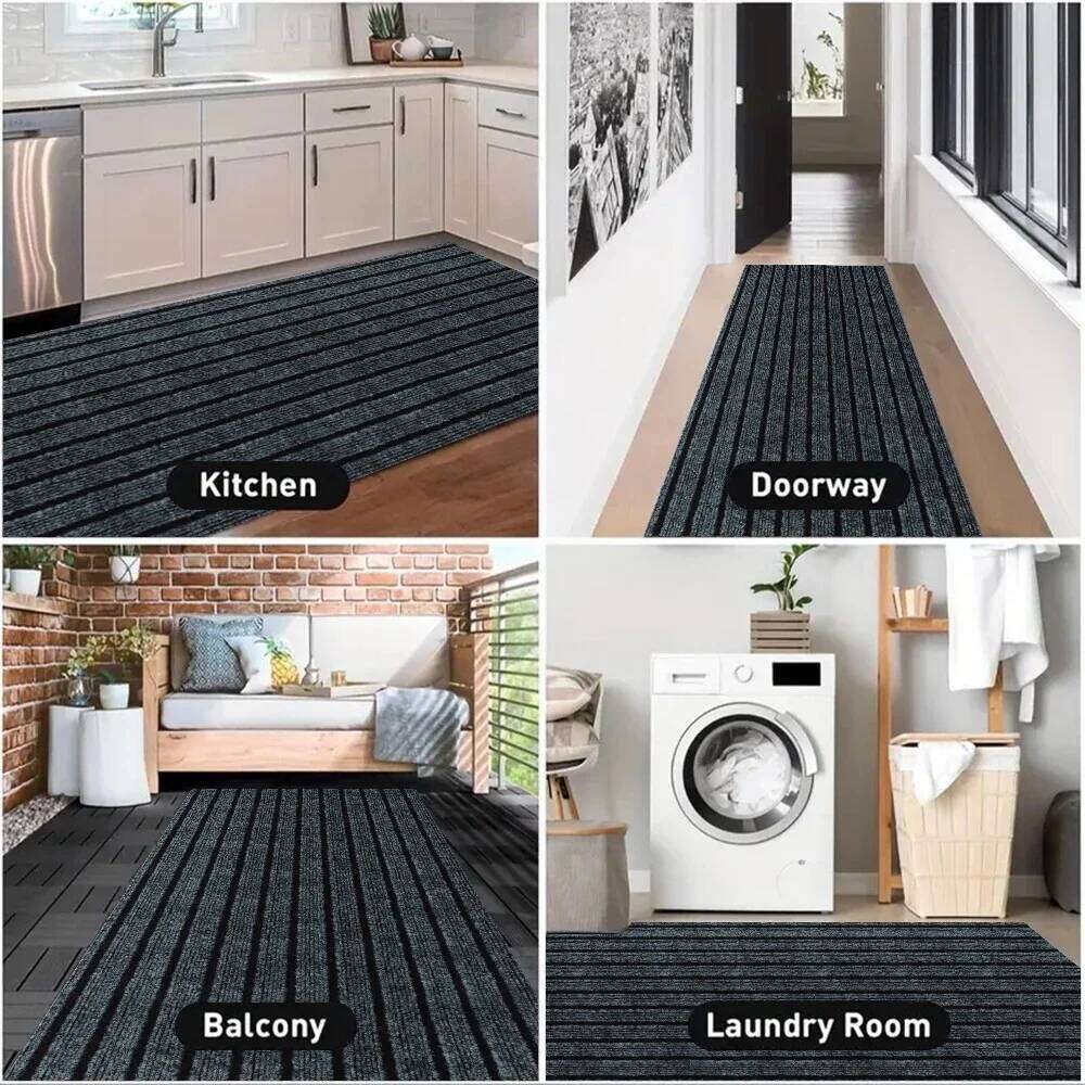Durable Non-Slip Door Indoor Outdoor Doormat for Home Entrance Stain Fade Resistant Floor Mat Machine Washable Carpet H260226
