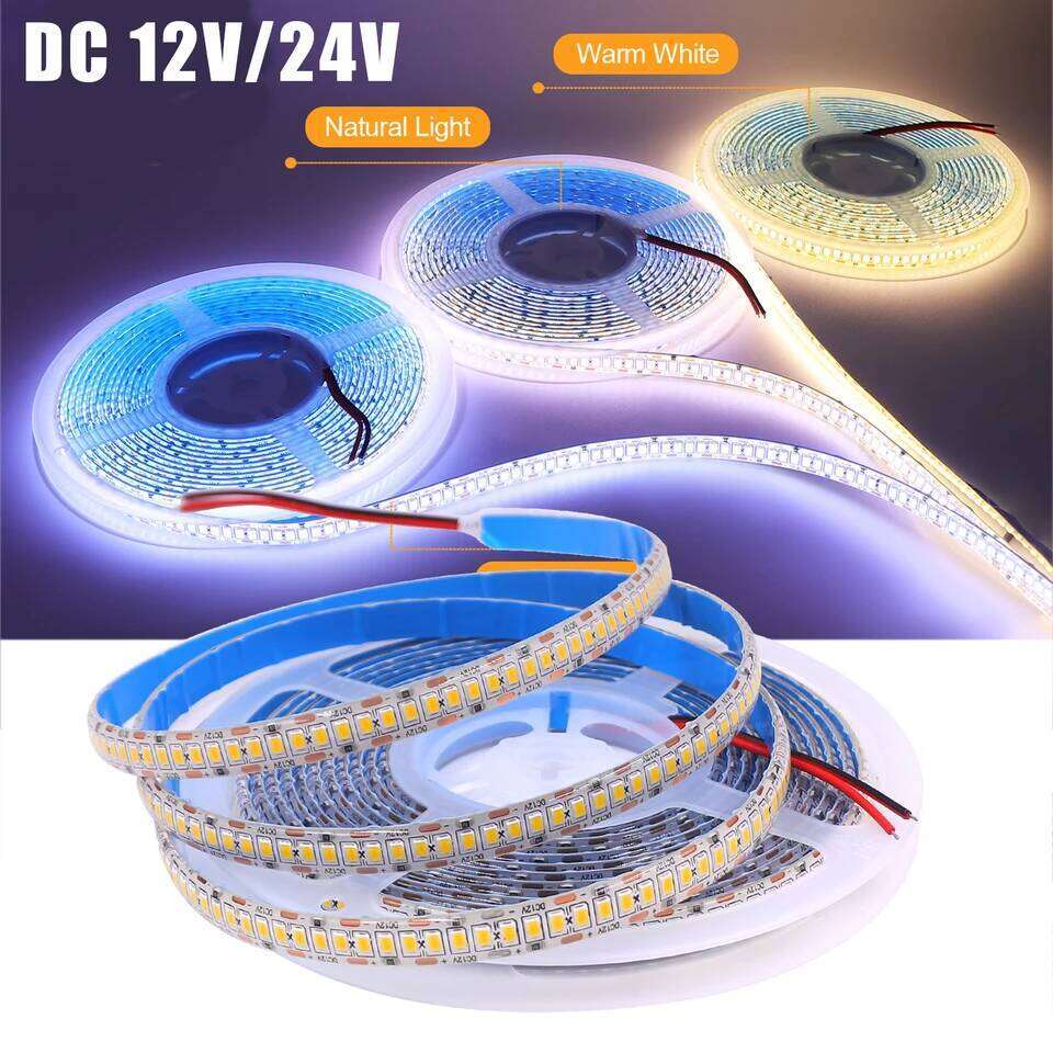 DC 12V 24V SMD 2835 240Leds/M LED Strip Waterproof IP65 IP21 Warm/Natural White Home Decor Flexible Ribbon Tape Light Z260226