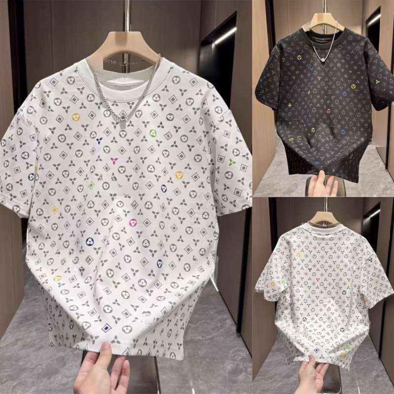 Trendy Brand All-Printed Men's Short-Sleeve T-Shirt, Spring-Summer New Style, Casual And Stylish, Versatile Loose-Fit Tee