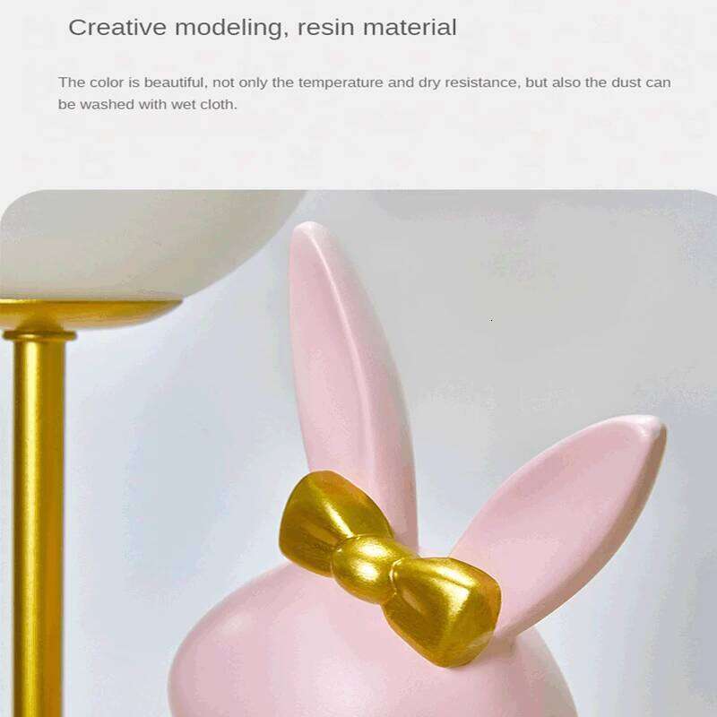 Nordic Rabbit Table Lamp Luxury Birthday Wedding Gift Nightlights Ins Cute Bunny Bedroom Decoration LED Atmosphere Night Light Z260227