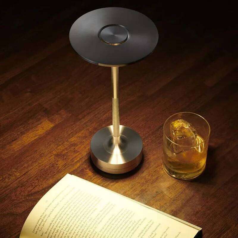 Rechargeable Alloy Table for Bedroom Wireless Touch Camping Candle Creative Desk Lamp USB-C Charging 2400mAh Z260227