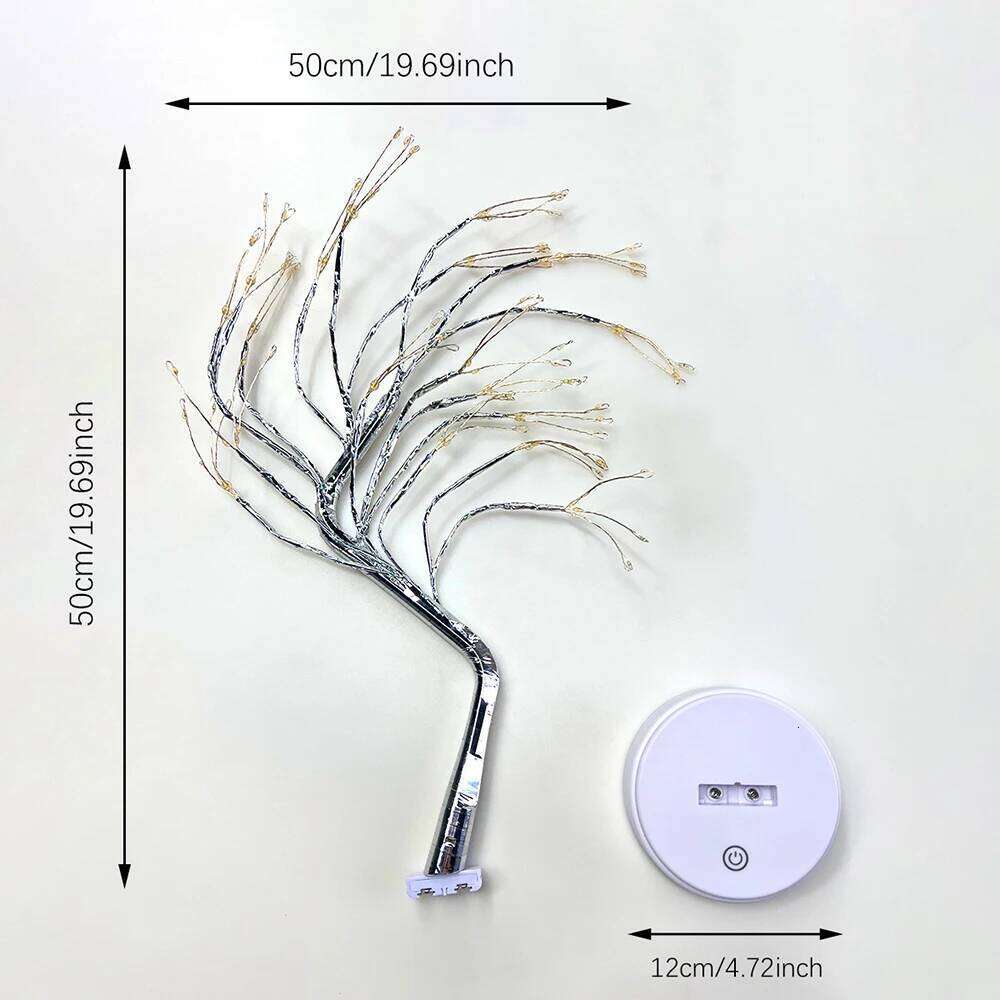 36/108LEDs Tabletop Tree Lamp, LED Atmosphere Night Lights, USB or AA Battery Lighting, for Camping Bedroom Holiday Party Decor Z260227