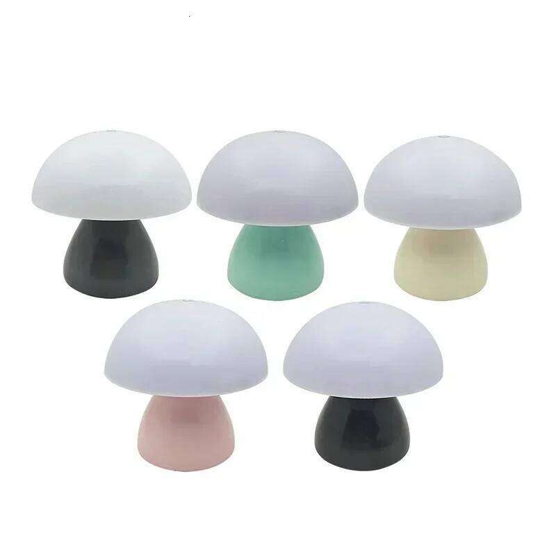 New Creative Night Mushroom Pat Bedroom Bedside Bar Dining Table Lamp Warm White Ambient Lights Z260227