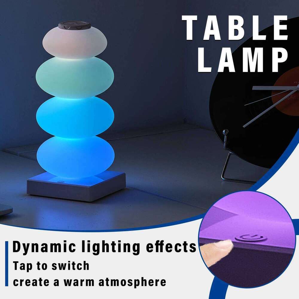 Touch switch LED RGB 16 DIY multi-step color changing table lamp bedroom bedside ambient light Z260227