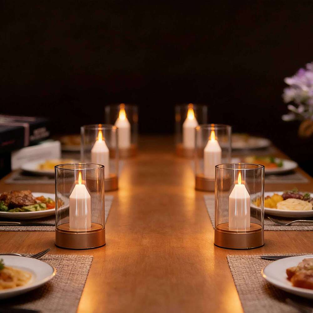 LED Night Light Rechargeable Flameless Candle Motion Sensor Dimmable USB Charging Soft Warm Bedroom Portable Table Bedside Lamp Z260227