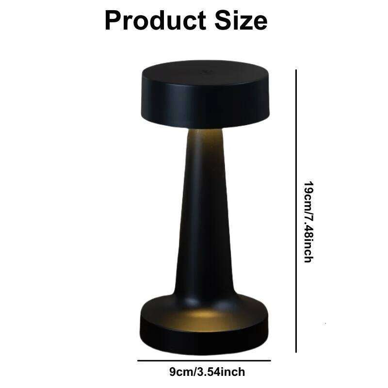 USB Rechargeable Touch Desk Wireless Bedside Decorative LED Table Lamp Restaurant Coffee Bar Home Mood Lighting Night Light Z260227