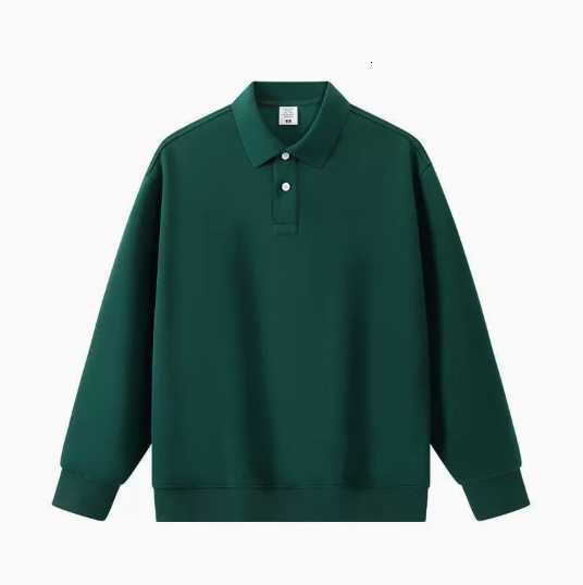 New Polo hooded sweatshirt from the trendy brand - loose, solid color, for couples, with a double collar and long sleeves H260227