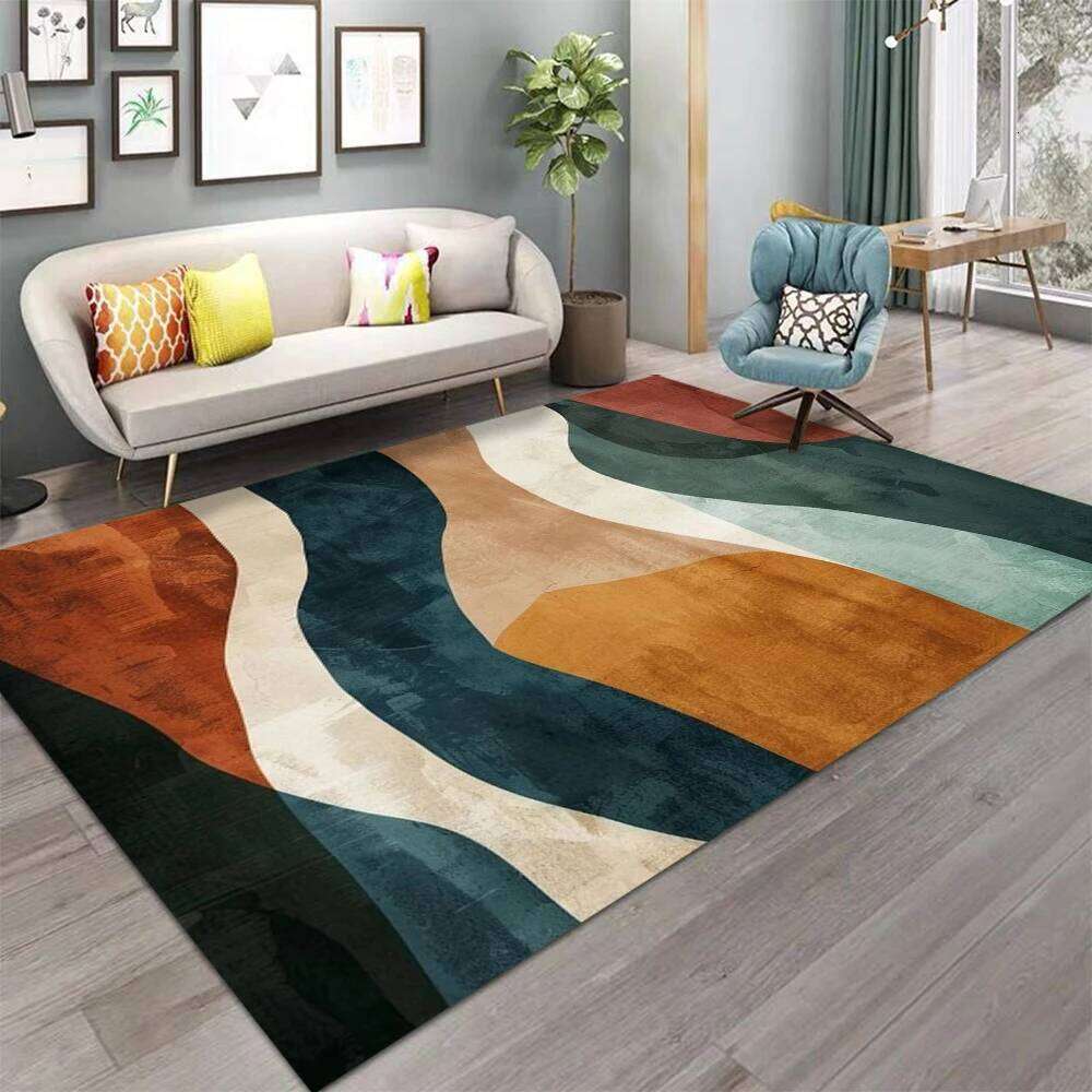 Modern Abstract Geometric Pattern Area Kids Carpets for Girls Home Living Room Child Rug Bedroom Sofa Doormat Floor Mats H260226