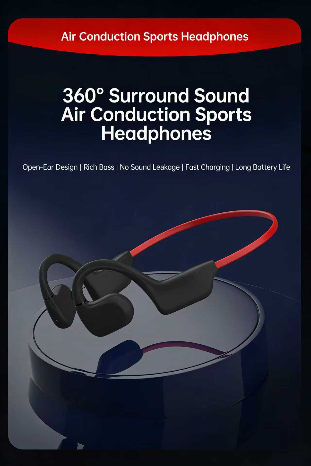 Amazon Hot Bone Conduction Bluetooth Headset 2026 New Running Special Wireless Sports Headset Not In-Ear