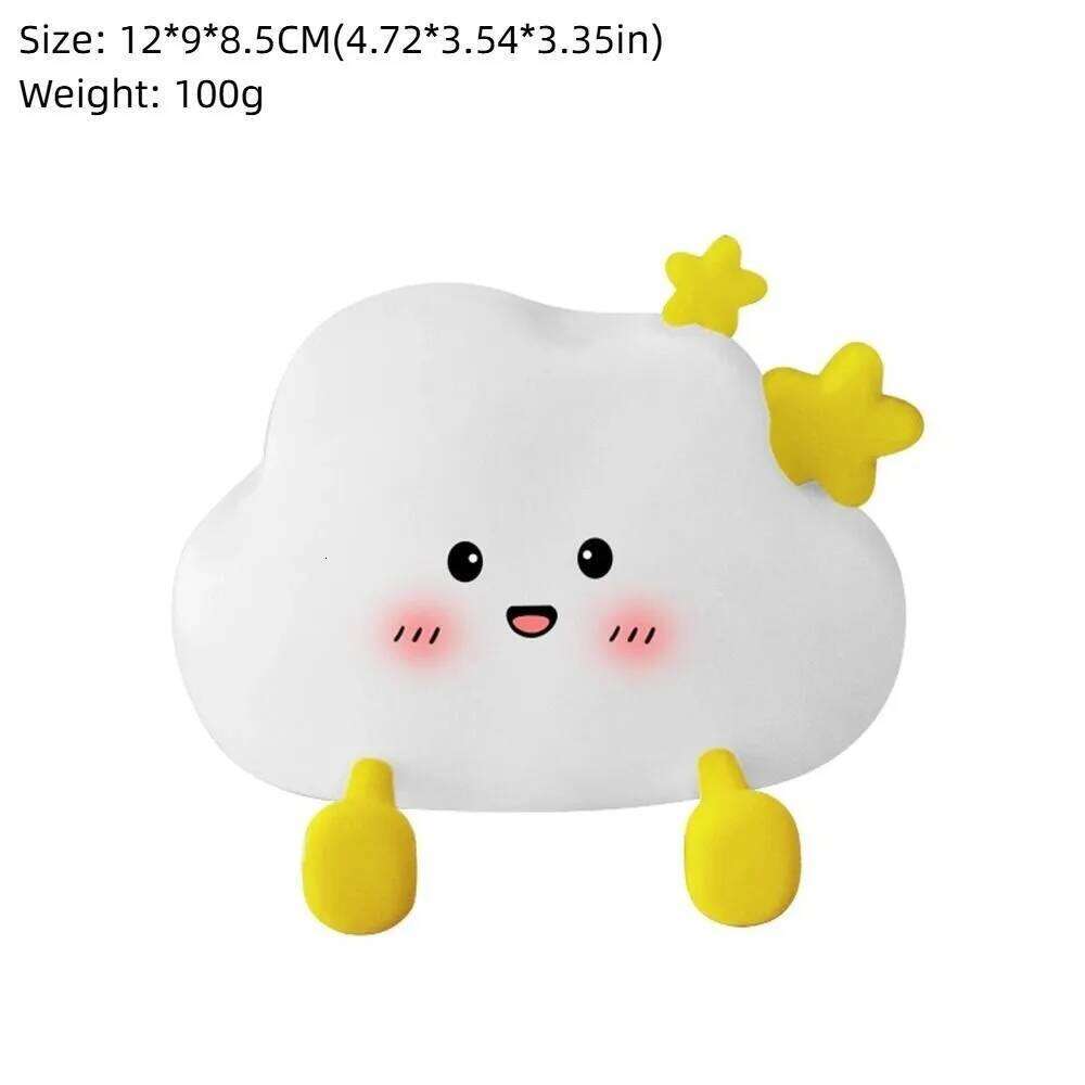 New Clouds Night USB Rechargeable Five-level Dimming LED Light Silicone Advanced Bedside Lamp Desktop Ornaments Z260227