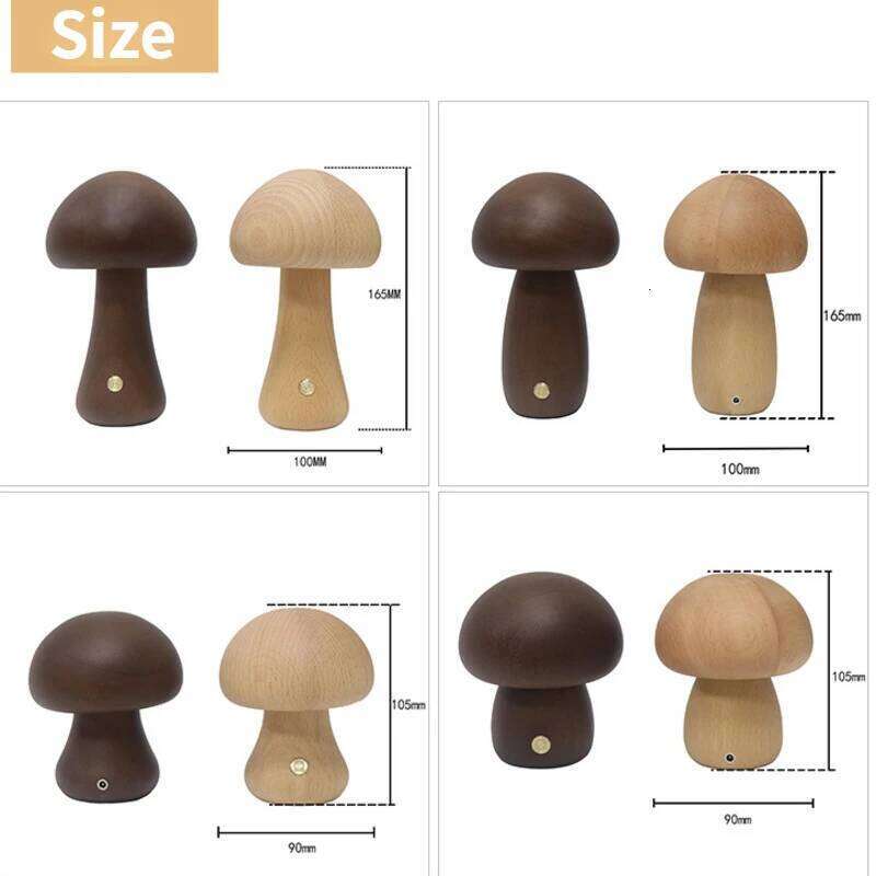 Cute Wooden Mushroom Night Light--VIP Z260227