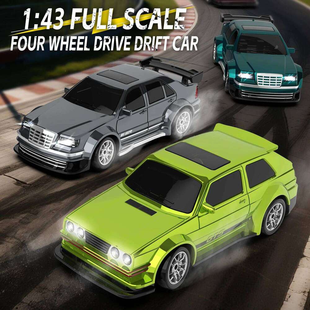 FQD17 FQD19 1:43 Scale Full-Size 4WD 2.4g Gyroscope Calibration Drift Steering Light Linkage Mini Remote Control Car H260227