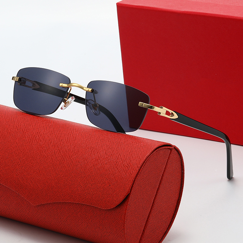 Designer sunglasses for women designer cart glases sunglasses men luxury eyeglasses fashion gradient sun glasses simple big square gold frame with diamonds