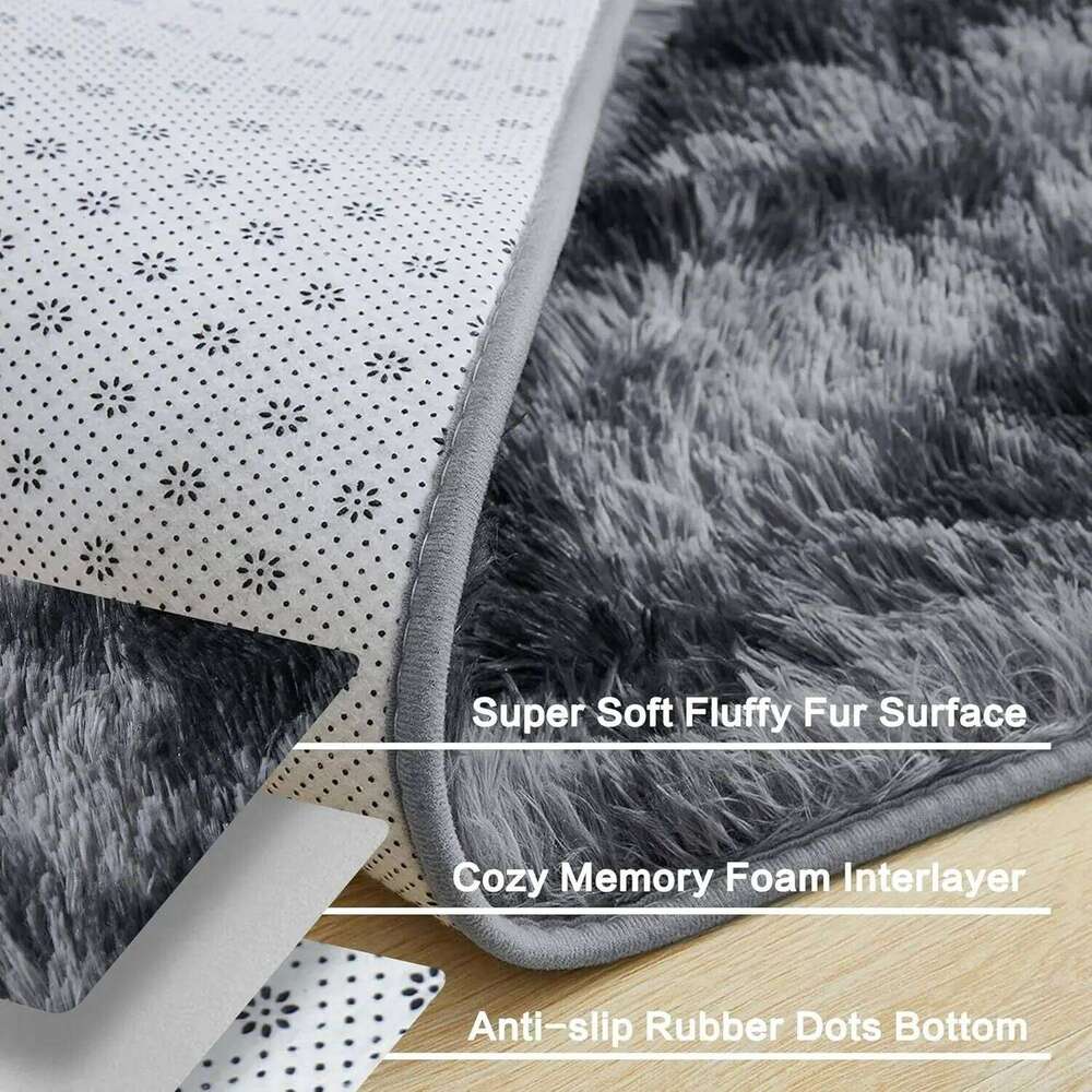 VIKAMA Modern Simple Living Area Carpet, Soft And Fluffy Children's Room Mat, Bedroom Bedside Rug, Home Decoration H260227 - view 6