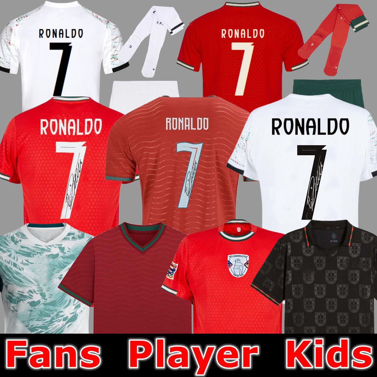 2025 2026 Ronaldo DIOGO J. Portugal soccer jerseys 2025 RUBEN NEVES Portuguese football shirt BERNARDO BRUNO FERNANDES camisa de futebol men kits kids equipment