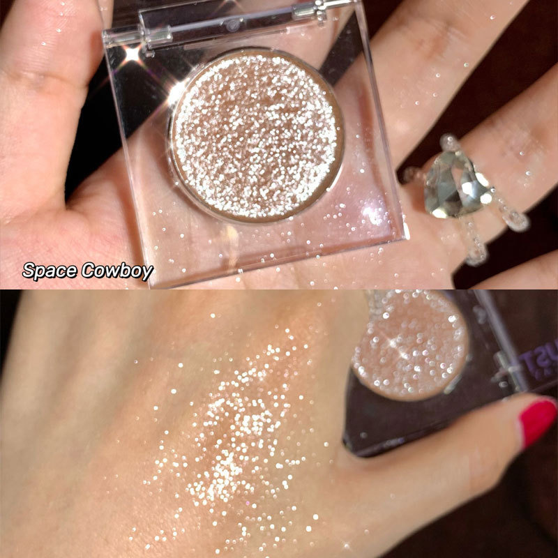 Niulang and Zhinv transparent square monochrome eye shadow fine flash eye shadow highlights