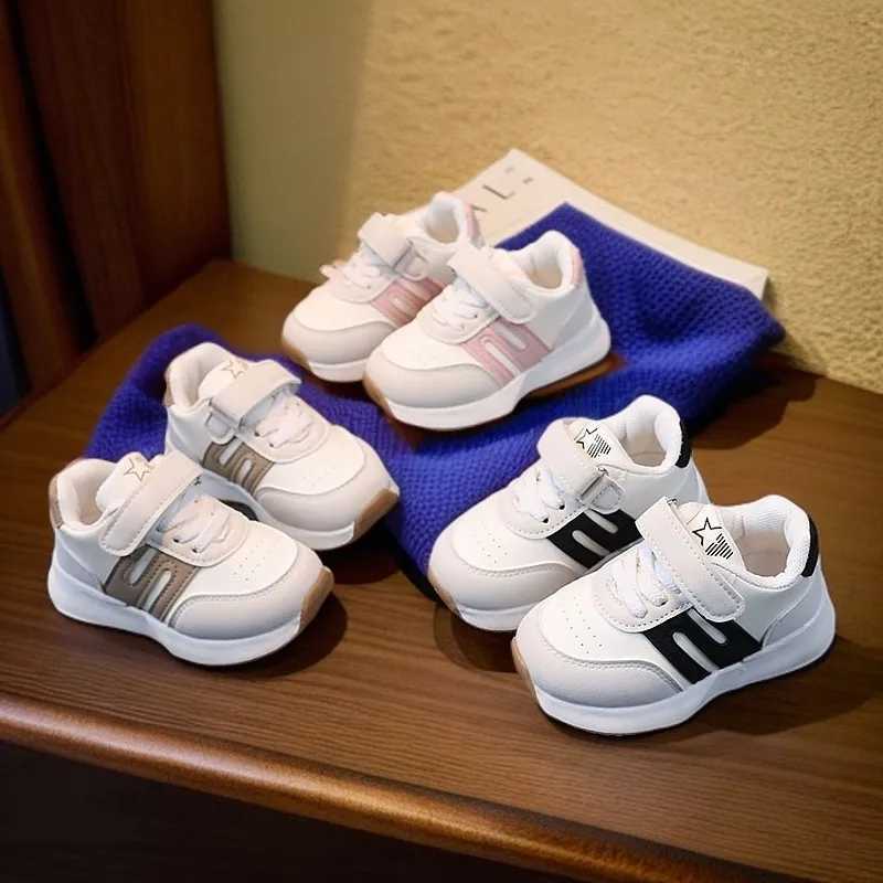 Kids Sneakers Color Block Anti-Collision Lightweight Leather Shoes for 2-6 Years Boys Girls Four Seasons CasualT260227
