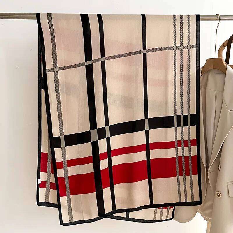 Multicolor Striped Elegant Style Thin Warm Shawl Autumn Winter Coldproof Cozy Inelastic Scarf For Women Z260226