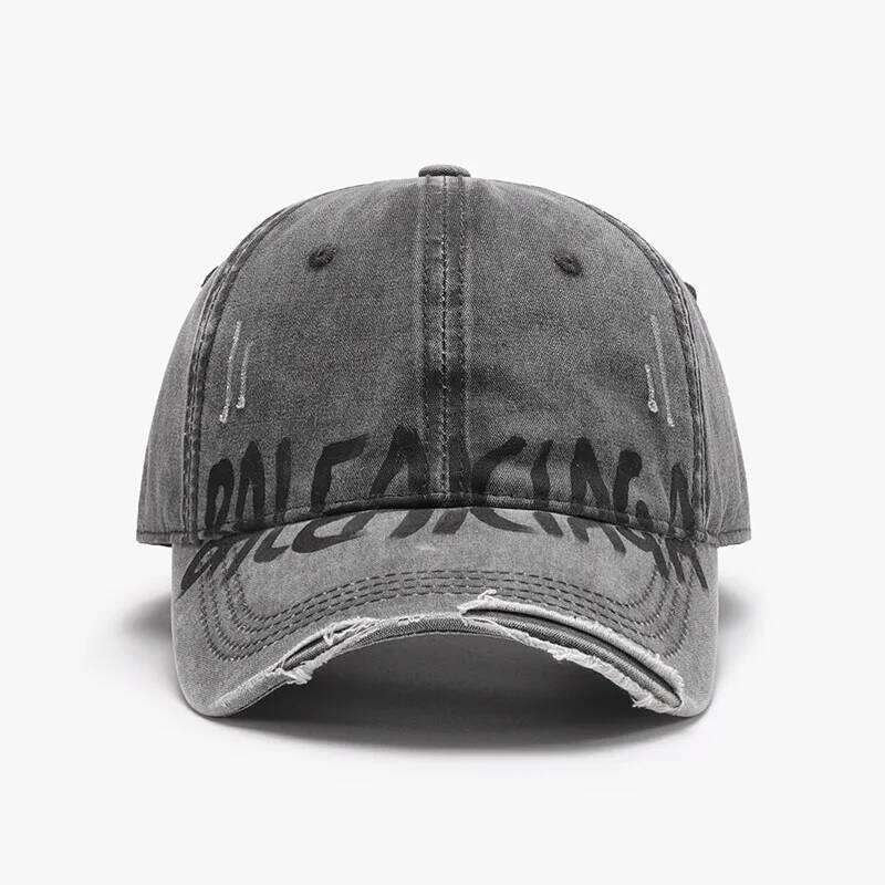 Hip hop Letters Soft Top Men Large Size hole Baseball Women's Outdoor Travel All-Matching Breathable Personality Peaked Cap Z260226