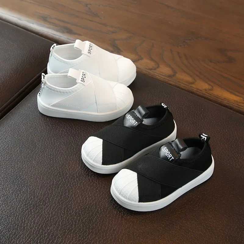 2024 Kids Slip-On Sneakers Shell Toe Comfortable Baby Shoes for Boys Girls 1-6 Years Student Trainers E08104T260227