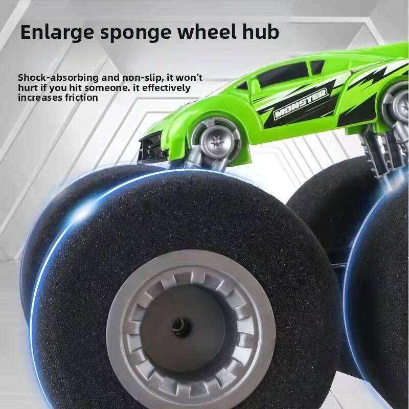 RC Kids Boys Remote Control Stunt Truck Sponge Wheel Off-Road Car Children Gift Rotate Radio-controlled Off-road Vehicle H260227