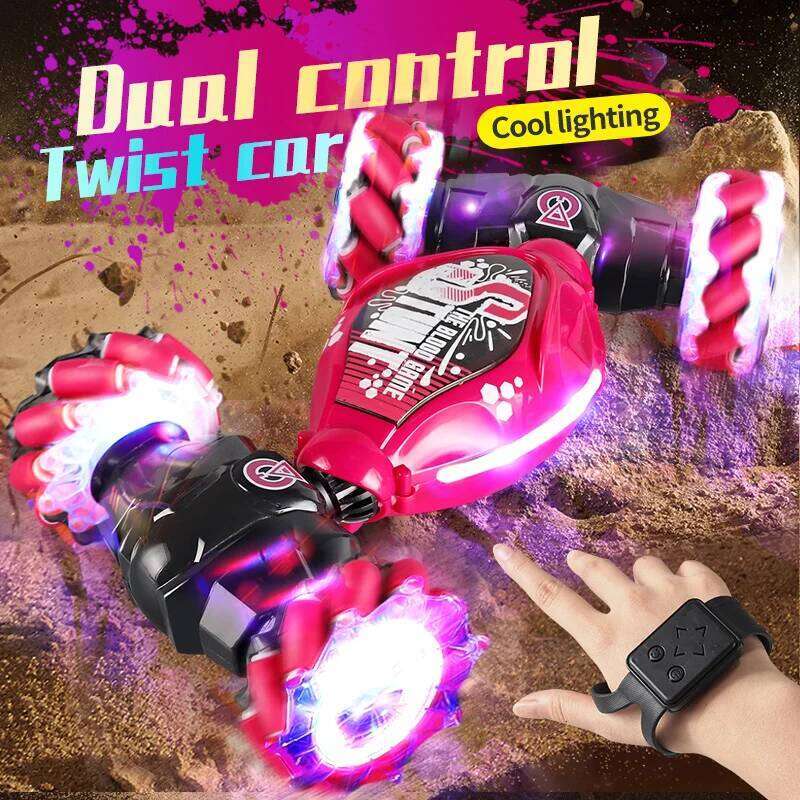 4x4 Remote Control Cart Stunt Gesture Sensing 1/12 RC Drift Car With LED Light Deformation Novel For Children Toys H260227