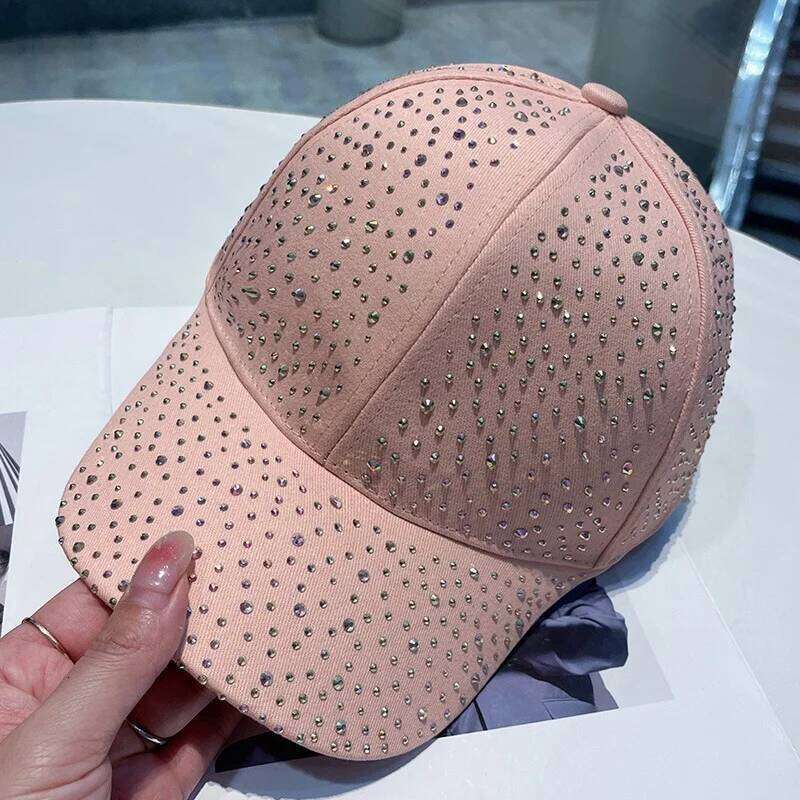 Full Body Rhinestone Baseball Men Women Cotton Diamonds Snapback Hip Hop Cap Outdoor Visor Sun Hats Casquette Z260226