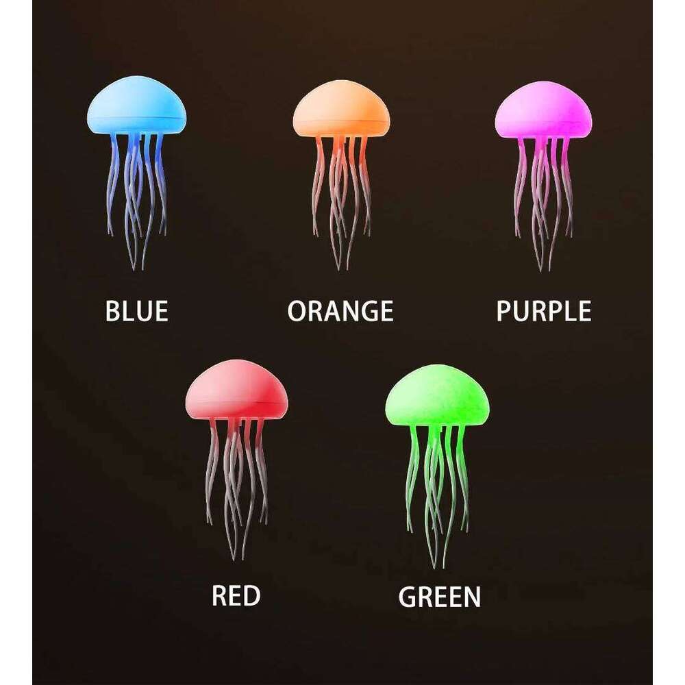 WACUAAO Jellyfish Lamp Voice Control RGB Night Light, 9 Dancing Tentacles, USB Rechargeable - Christmas Gift for Kids, Teens Z260227