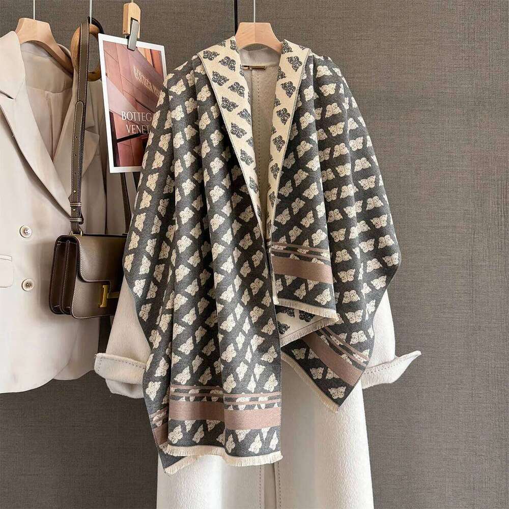 Autumn Winter New Vintage Fashion Versatile Cashmere Thickened Warm Scarf Windproof Shawl Women Luxury High-Quality Wrap Z260226