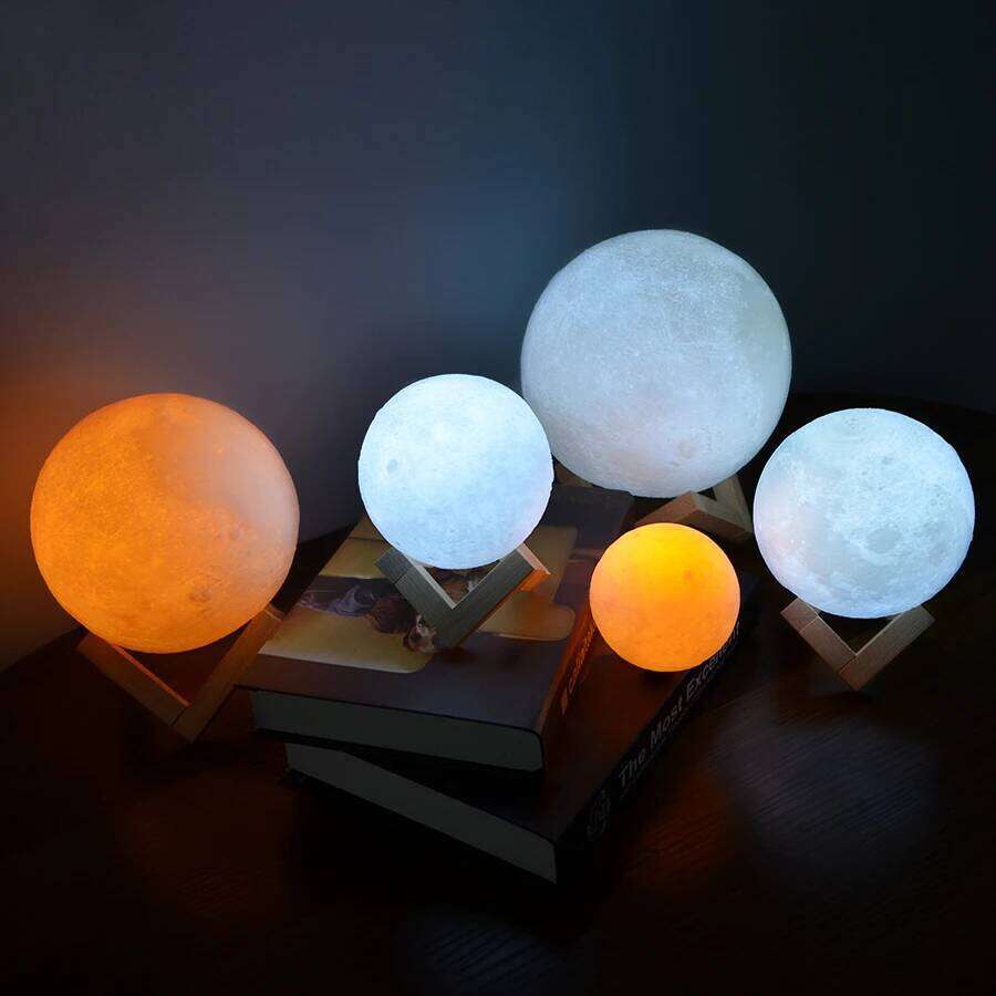 Dropship 3D Printed Star Moon Lights Colorful Rechargeable Touch Lamps Home Decor Creative Gift USB LED Night Light Z260227