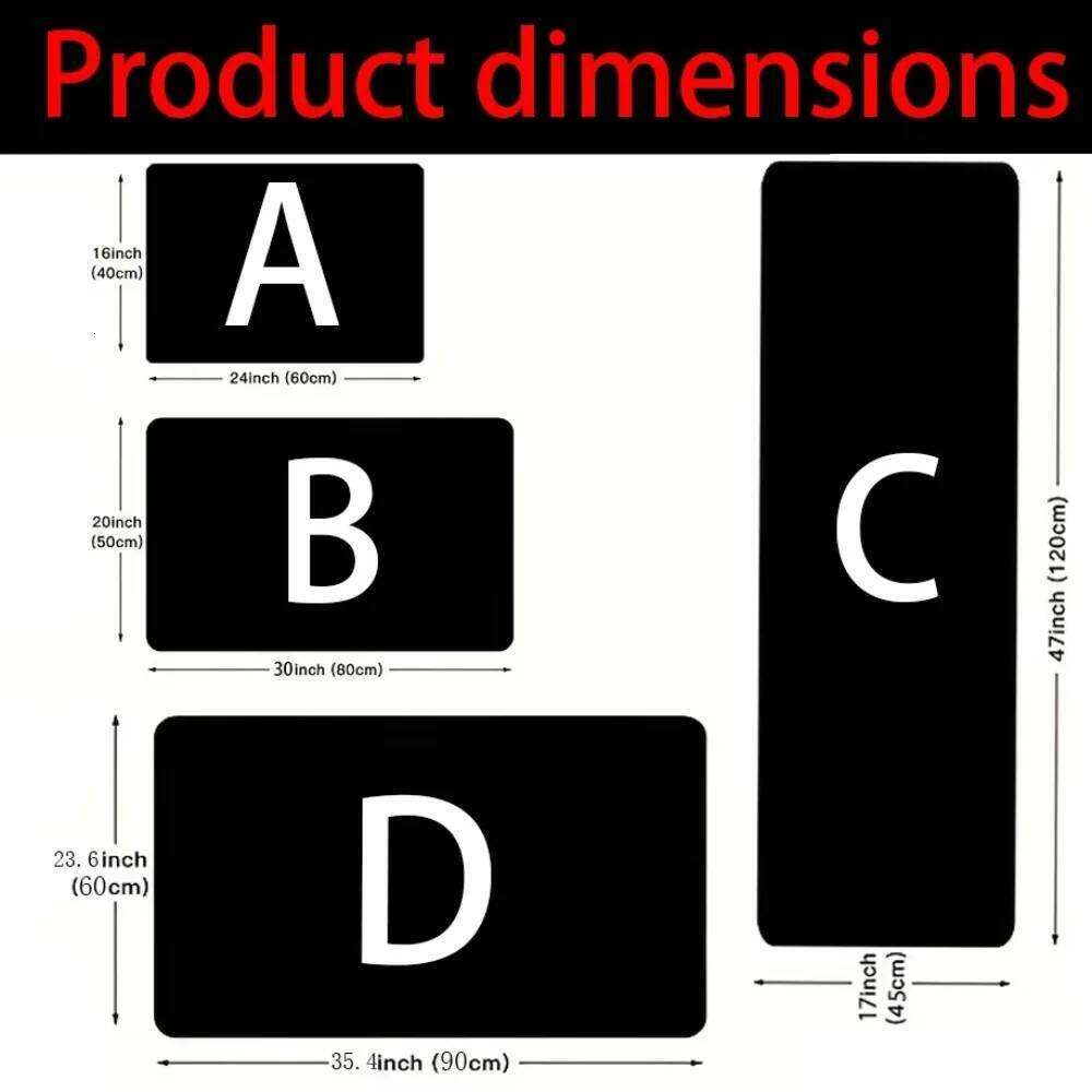 Reindeer Snowflake Christmas Kitchen Mat , Anti-Fatigue Flannel Machine Rug for Living Room Bedroom Dining Decor H260226