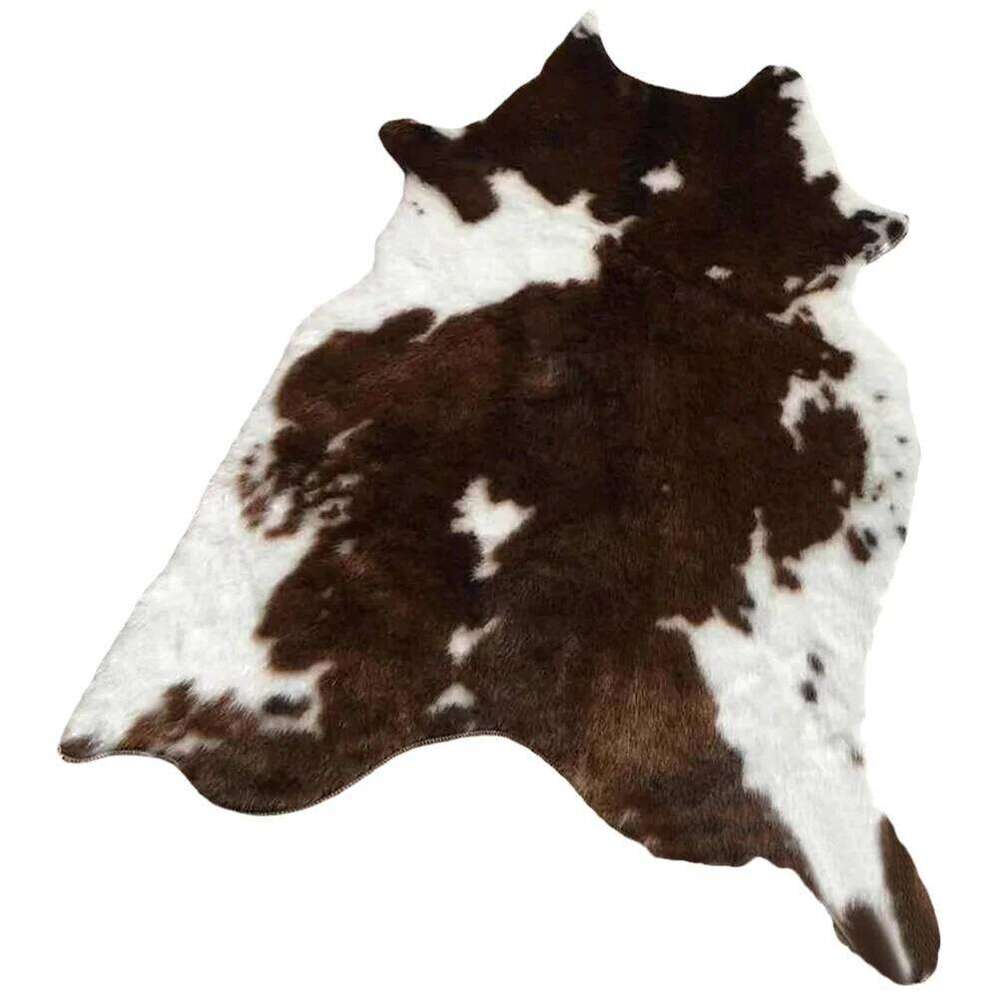 Living Cow Pattern Carpet Area Rugs Floor for Room Animal Print Imitation Livingroom H260226